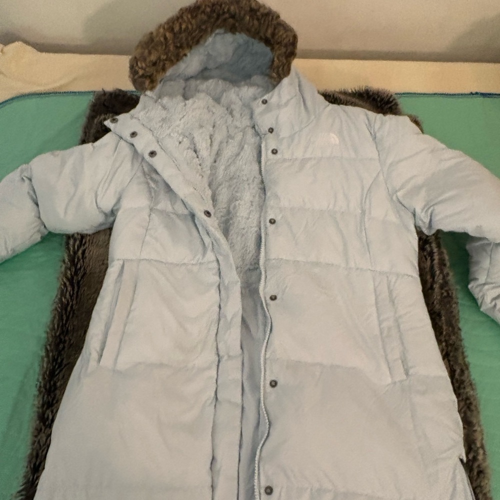 North face girls Blue Puffer Coat